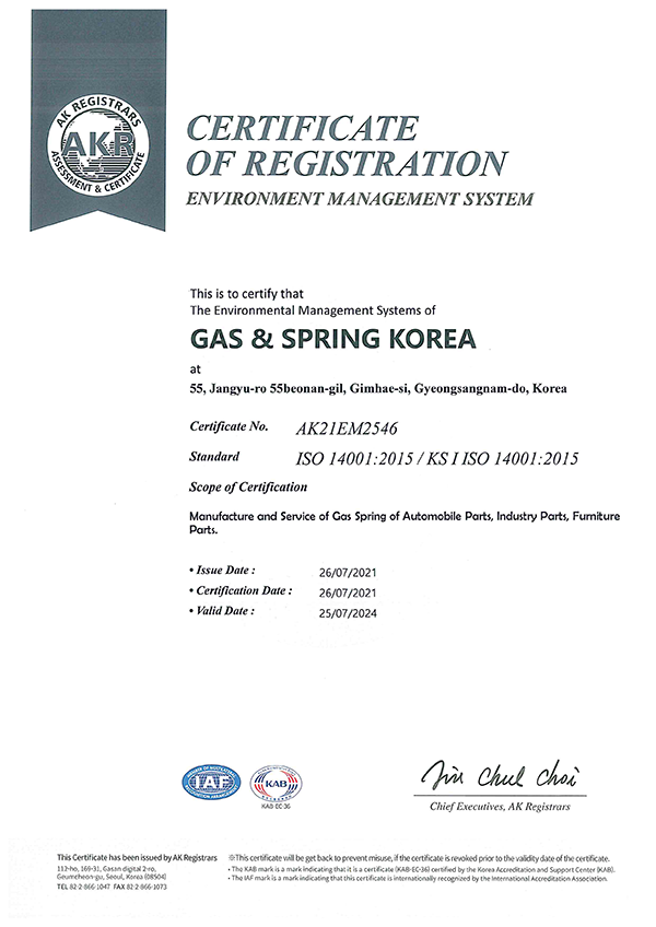 Quality Management System Certificate (English)